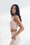 Cielcoco CLWT4041 Premium Athletic Women Seamless Support Sports Bra Top for Fitness and Everyday Comfort _Powder Pink _ Made In Korea